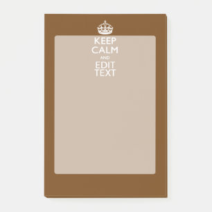 Post-it® Restez calme et votre texte Brown