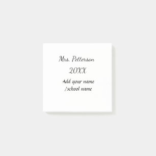 Post-it® Retour à l'école ajouter nom de l'enseignant année