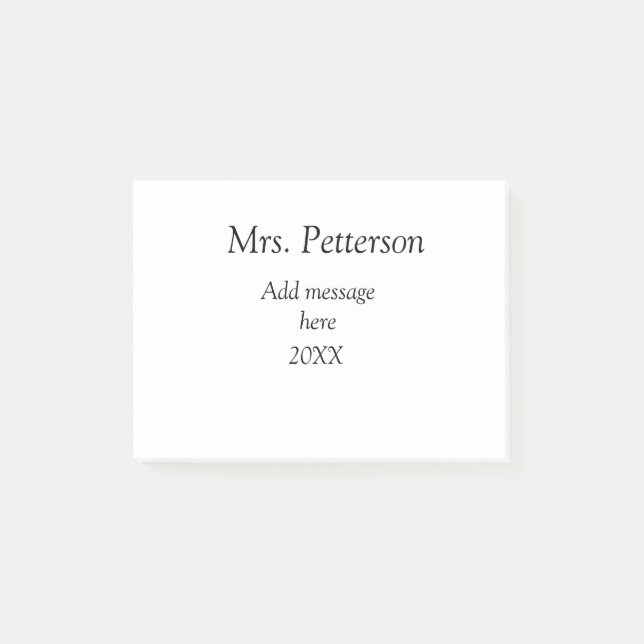 Post-it® Retour à l'école professeur appréciation ajouter c (Devant)