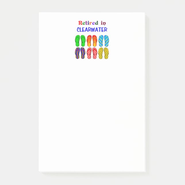 Post-it® Retraité à Clearwater, design populaire, (Devant)