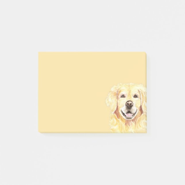 Post-it® Rétreiver doré Chien Animal de compagnie Aquarelle (Devant)