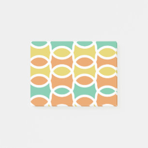 Post-it® Rétro 1960s Cercles Ovals Orange Or Turquoise