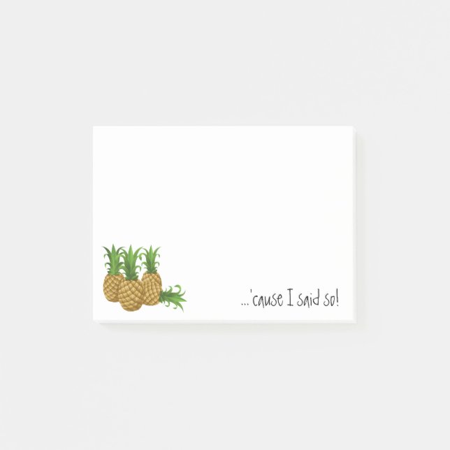 Post-it® Rétro ananas parce que j'ai dit ainsi le (Devant)