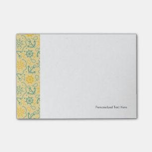 Post-it® Rétro arrière - plan avec l'ancre, cordes