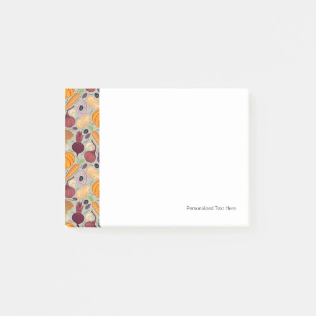 Post-it® Rétro arrière - plan des légumes frais (Devant)