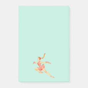 Post-it® Retro Image of A Figure Skater In A Pink Outfit