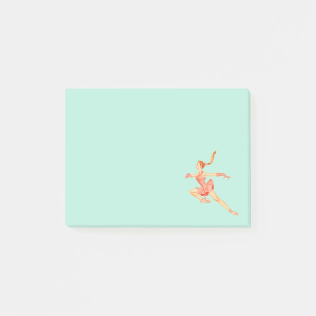 Post-it® Retro Image of A Figure Skater In A Pink Outfit (Devant)