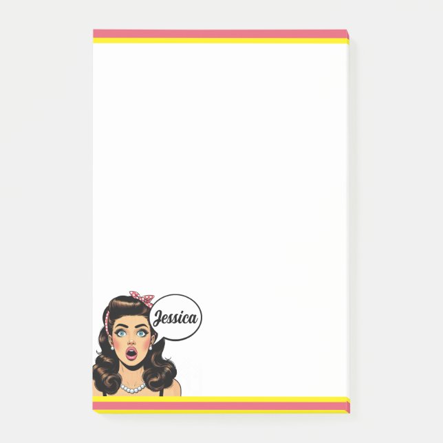 Post-it® Retro Pinup_ Plein d'action (Devant)