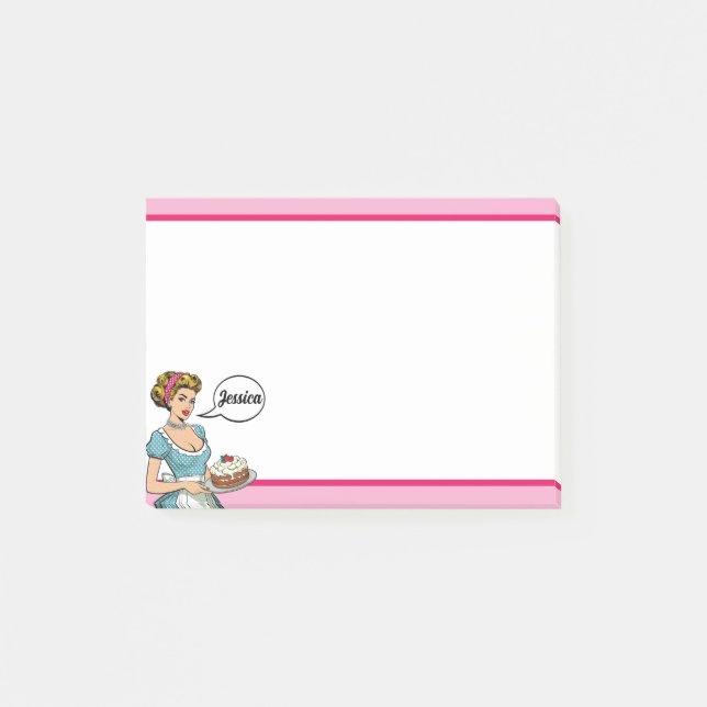 Post-it® Retro Pinup_ Servi Quotidiennement (Devant)