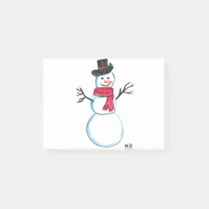 Post-it® Retro Snowman mignon Blanc Noël Snowmen
