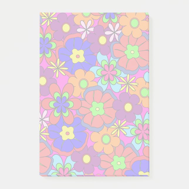Post-it® Rétros fleurs de hippie (Devant)