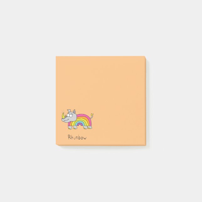 Post-it® Rhinbow Rhino Notes de couleur Orange (Devant)