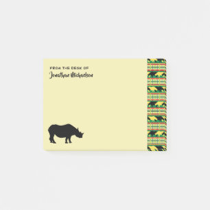 Post-it® Rhinoceros Safari Motif de tissage personnalisé