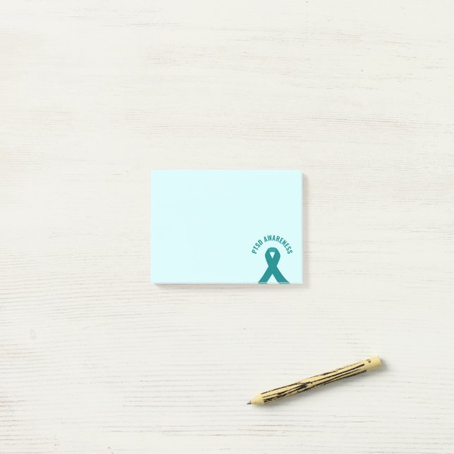 Post-it® Risque Turquoise de sensibilisation au SSPT (Sur un bureau)