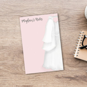 Post-it® Robe de mariage rose Vintage moderne
