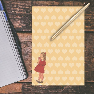 Post-it® Robe rouge vintage Apple de petite fille