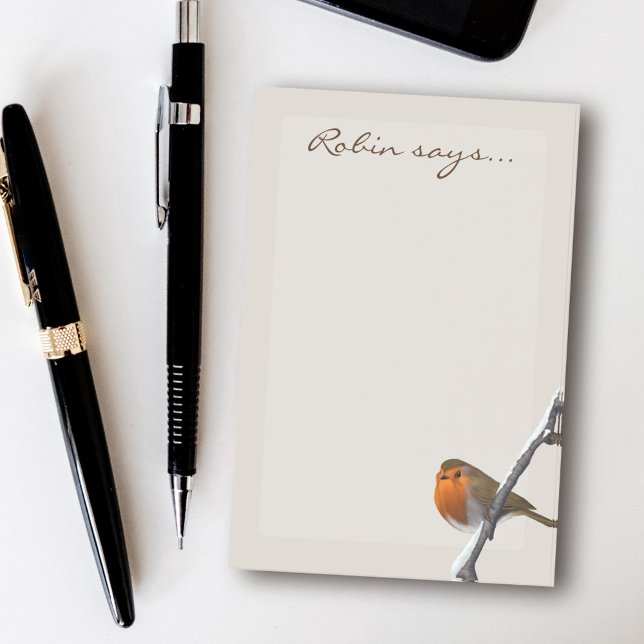 Post-it® Robin Bird dit Nom Faune Post it Notes (Créateur téléchargé)