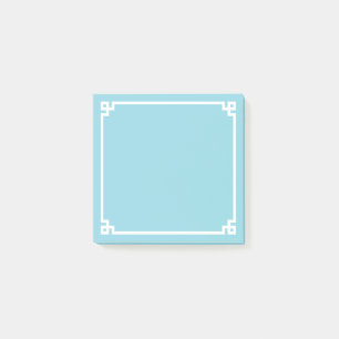 Post-it® Robin Oeuf Bleu Clé grecque Bordure ornementale