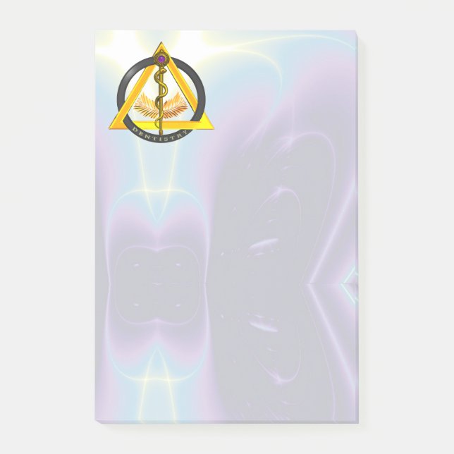 Post-it® ROCHE DU SYMBOLE DENTISTE ASCLEPIUS Bleu (Devant)