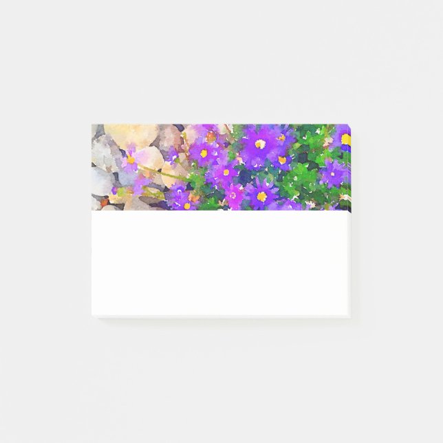 Post-it® Roches avec des notes de photo d'aquarelle de (Devant)