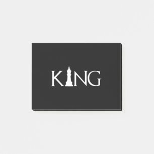 Post-it® roi avec pièce d'échecs king