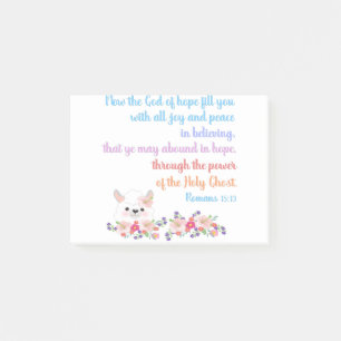 Post-it® Romans 15 Bible Verse Design