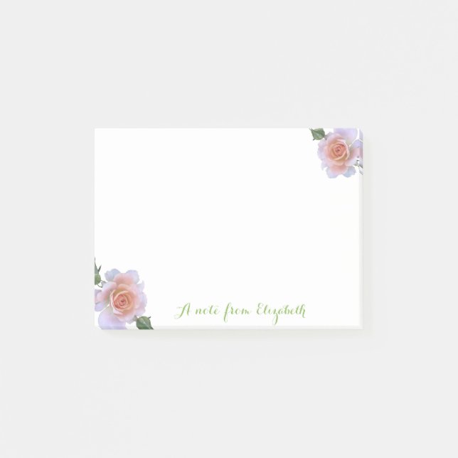 Post-it® Romantique Jolies Roses Élégantes (Devant)