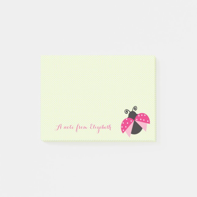 Post-it® Romantique Mignon Adorable Élégant ,Points, Coccin (Devant)