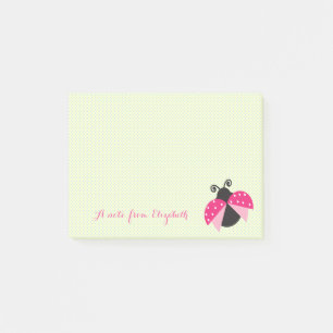 Post-it® Romantique mignonne jolie stylé, Pois, Ladybug
