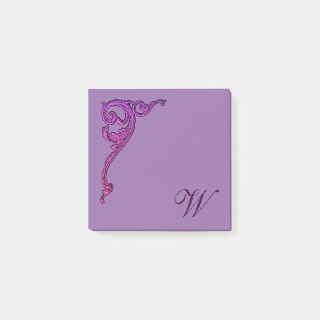 Post-it® Romantique Pastel Steampunk Goth Monogrammé (Devant)