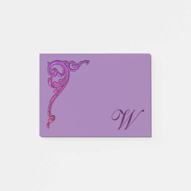 Post-it® Romantique Pastel Steampunk Goth Monogrammé (Devant)