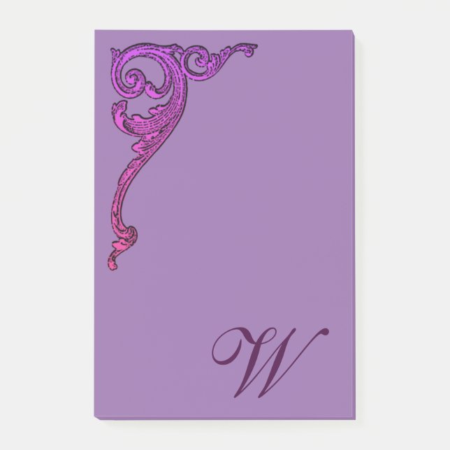 Post-it® Romantique Pastel Steampunk Goth Monogrammé (Devant)