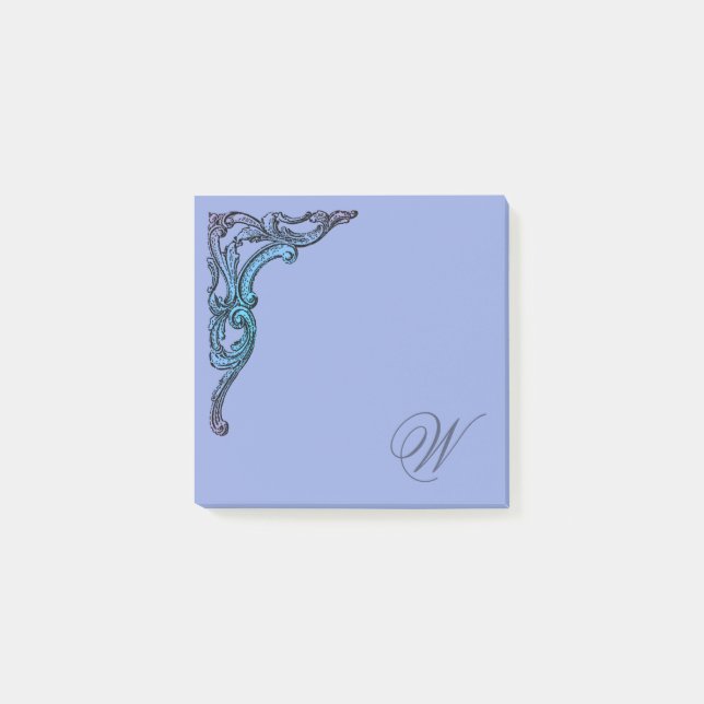 Post-it® Romantique Pastel Steampunk Goth Monogrammé (Devant)