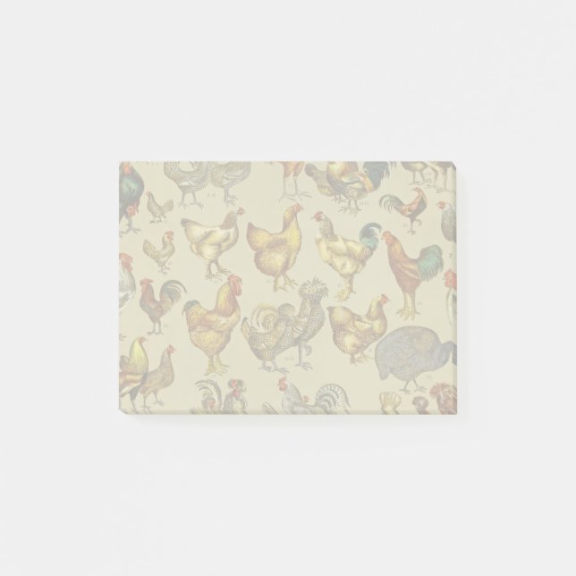 Post-it® Rooster Poulet de la ferme Pays Animal (Devant)
