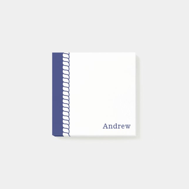 Post-it® Rope marine Ajouter un nom 3x3 (Devant)