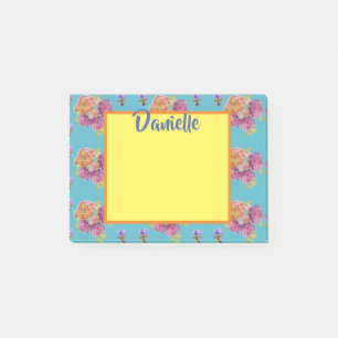 Post-it® Rose Aquarelle Art Femmes Nom Post Notes