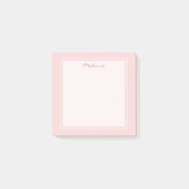 Post-it® Rose blanc rose rose moderne (Devant)