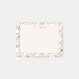 Post-it® Rose botanique doux Romantique Floral Personnalisé