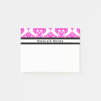 Rose Chaud Blanc Motif Damassé Moderne Personnalis