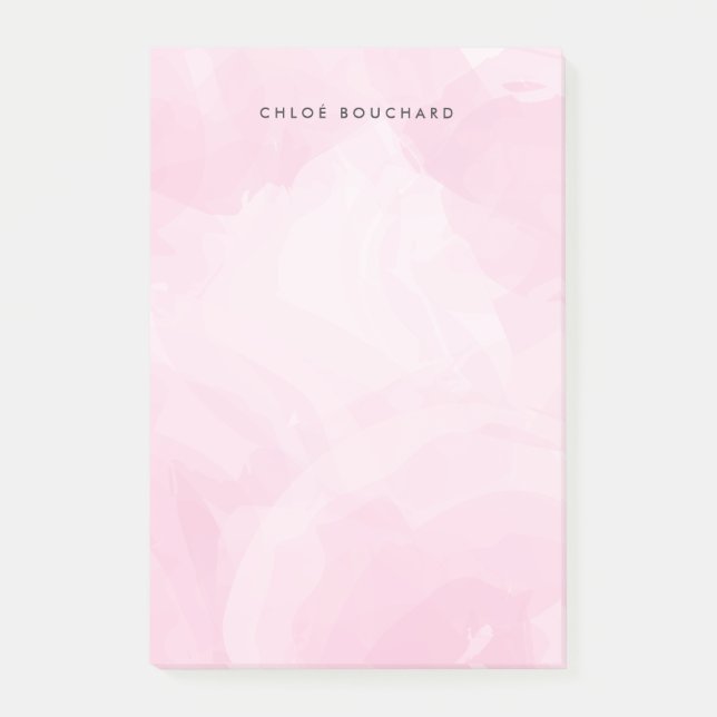 Post-it® Rose | Chic aquarelle personnalisée (Devant)