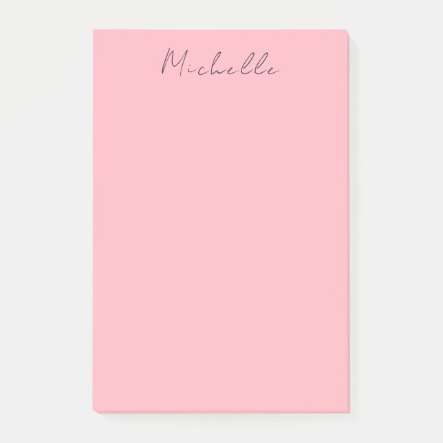 Post-it® Rose Clair Professionnel Écriture Manuscrite Class (Devant)