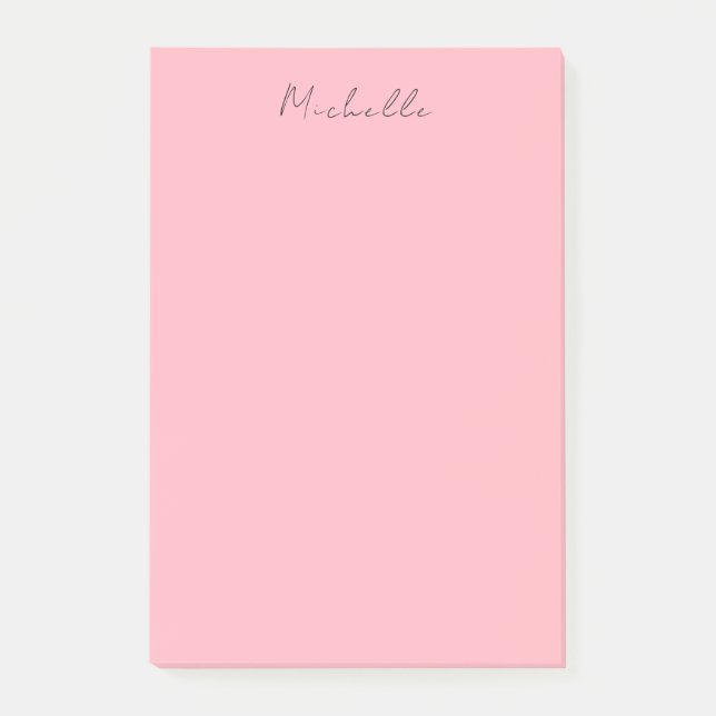 Post-it® Rose Clair Professionnel Écriture Manuscrite Class (Devant)
