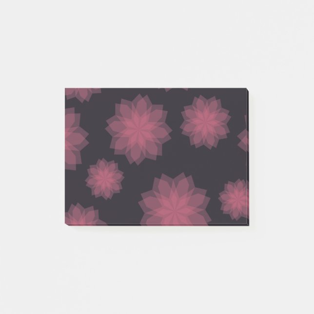 Post-it® Rose, cool, tendance, abstraction de fleurs modern (Devant)