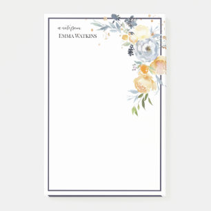 Post-it® Rose d'aquarelle ordonné de l'enseignant personnal