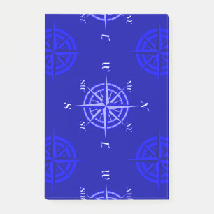 Post-it® Rose de boussole de bleu d'océan