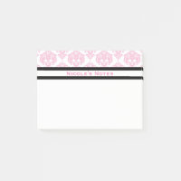 Rose et Blanc Motif Damassé Moderne Personnalisé