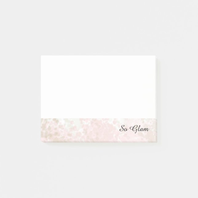 Post-it® Rose et Or Classe Tellement Glam (Devant)