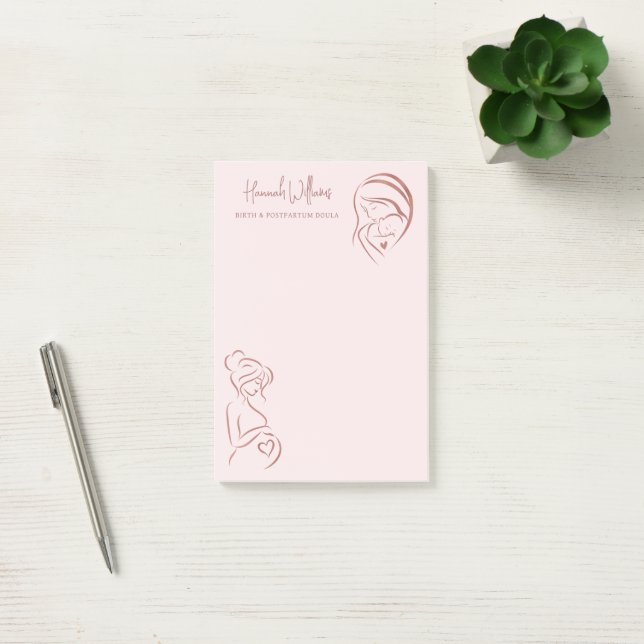 Post-it® Rose et or Rose Noir et post-partum Doula (Bureau)