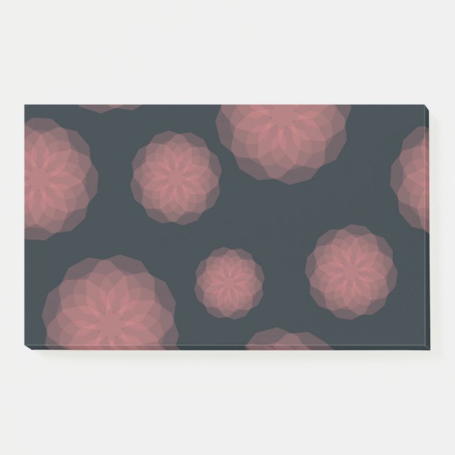Post-it® Rose, géométrique, cool, abstraction fleur tendanc (Devant)