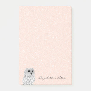 Post-it® Rose Gold Parties scintillant Cute Owl Ajouter un